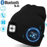 Gorro com Luz LED e Fones de Ouvido