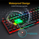 RGB gamer keyboard with mouse